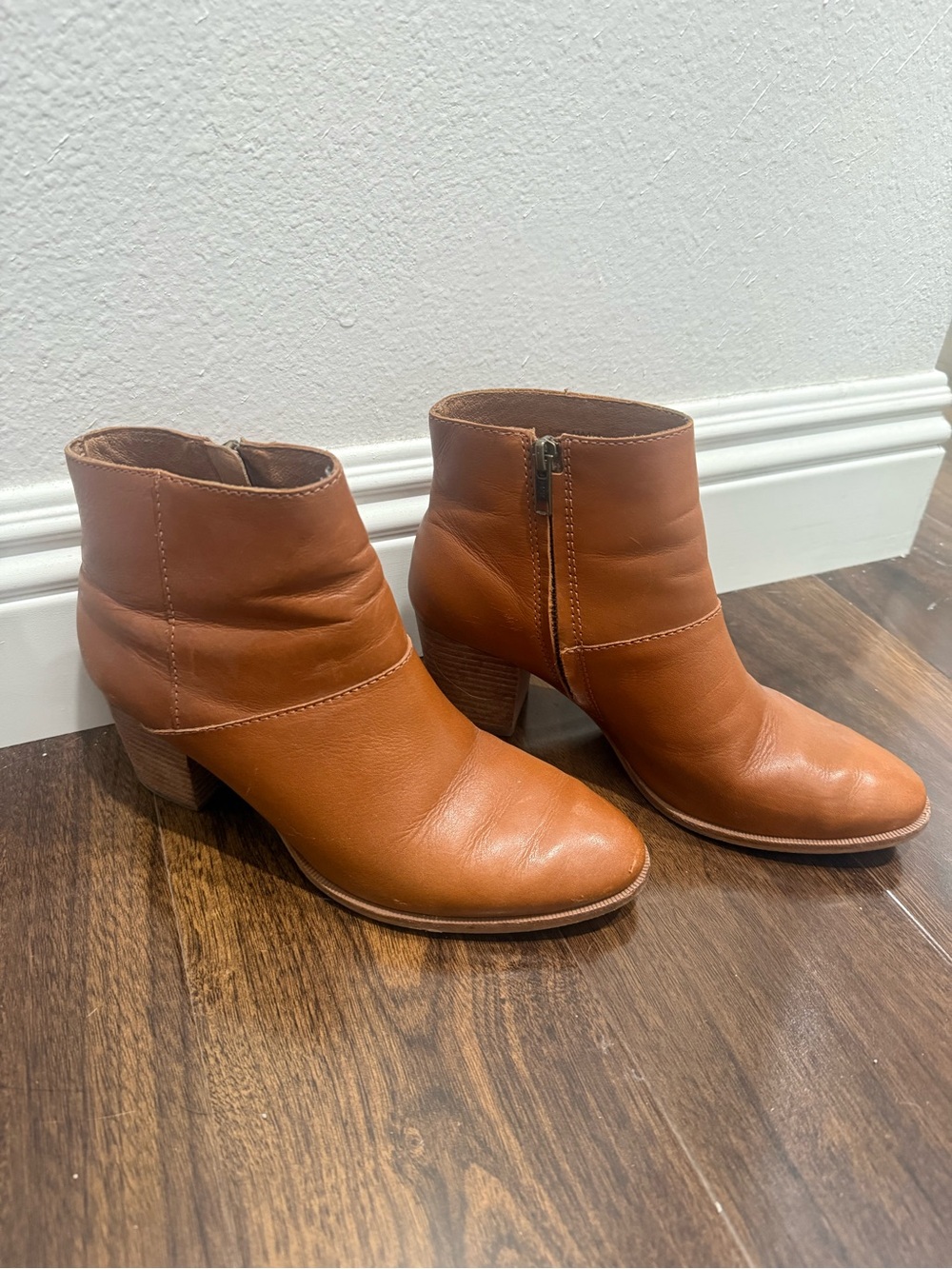 Madewell Rosie Boots Cognac Tan Size 8